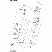 Схема вузла: Вилка передньої осі (Vl800L5 E33) для Suzuki VL800 Boulevard C50 BOSS