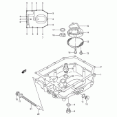 Схема узла: Поддон картера для Suzuki GSX600 Katana
