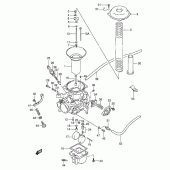 Схема вузла: Карбюратор (Rear) для Suzuki VX800 VX800