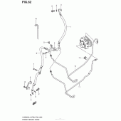 Схема узла: Передний тормозной шланг для Suzuki UH200 Burgman