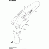 Схема вузла: Rear Fender (Dr-Z125L E28) для Suzuki DR-Z125 DR-Z125