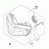 Схема вузла: Фара (Sv1000s e2/e19 sv1000s1/s2 e19) ​​для Suzuki SV1000