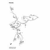 Схема вузла: Передній гальмівний шланг (Gsx650fak9/fuak9/fal0/fual0) для Suzuki GSX650