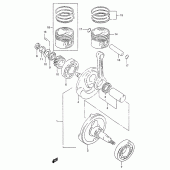 Схема вузла: Колінчастий вал & Поршень для Suzuki GZ125 Marauder