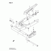 Схема вузла: Задній важіль підвіски Suzuki GSF650 Bandit S