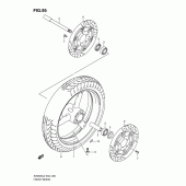 Схема узла: Переднее колесо (Sv650sul2 e24) для Suzuki SV650