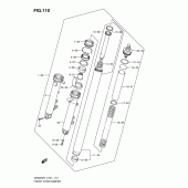 Схема узла: Передняя вилка (Gsx650fual1 e21) для Suzuki GSX650