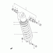 Схема вузла: Амортизатор задній (Model n) для Suzuki RM250