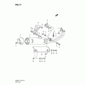Схема узла: Выхлопная система (An650al1 e24) для Suzuki AN650 Burgman (EU analogue of SkyWave)