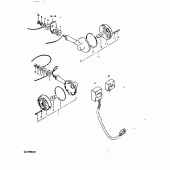 Схема узла: Поворотники (Model t) для Suzuki GS1000