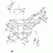 Схема вузла: Рама (Model k2/k3/k4/k5) для Suzuki GSF1200 Bandit S