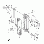 Схема вузла: Олійний охолоджувач для Suzuki DR800