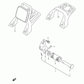Схема вузла: Опора пасажира & Багажник для Suzuki VX800 VX800
