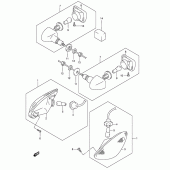 Схема вузла: Поворотники (Model k4/k5) для Suzuki GSX750 Katana