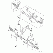 Схема вузла: Підніжки (Sv1000s/s1/s2k3) для Suzuki SV1000