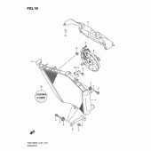 Схема вузла: Радіатор (Gsx-r600l1 e21) для Suzuki GSX-R600