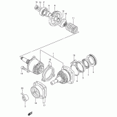 Схема вузла: Вторинна передача для Suzuki VS800 Intruder 800
