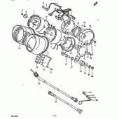 Схема вузла: Спідометр & Тахометр для Suzuki GS1000