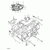 Схема узла: Картер двигателя для Suzuki TS250