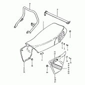 Схема узла: Сиденье & Боковой обтекатель (Dr400sx) для Suzuki DR400
