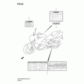 Схема вузла: Інформаційні наклейки для Suzuki GSX1300 B-King
