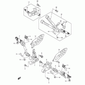 Схема вузла: Підніжки для Suzuki GSX-R750