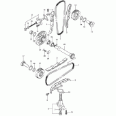 Схема вузла: Ланцюг ГРМ & Натягувач & Заспокоювач Suzuki DL1000 V-Strom
