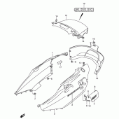 Схема вузла: Бічна кришка (An650k5) для Suzuki AN650 Burgman (EU analogue of SkyWave)
