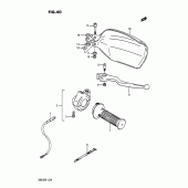 Схема узла: Правый пульт управления рулевой для Suzuki DR200 DR200