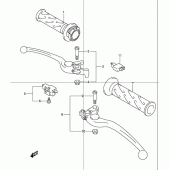 Схема вузла: Ручки керма для Suzuki GSF1200 Bandit S