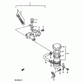 Схема узла: Передний тормозной цилиндр (Model l) для Suzuki GSX-R750