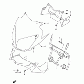 Схема вузла: Кронштейн переднього обтічника (Model k2/k3) для Suzuki DL1000 V-Strom