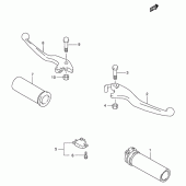 Схема вузла: Ручки керма для Suzuki VS800 Intruder 800