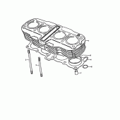 Схема вузла: Циліндр для Suzuki GS1000