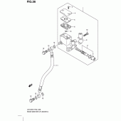 Схема узла: Задний тормозной цилиндр для Suzuki UH125 Burgman