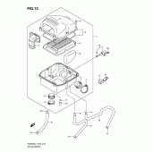 Схема узла: Воздушный фильтр для Suzuki SV650