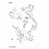 Схема узла: Кронштейн передней вилки для Suzuki DR-Z400 DR-Z400S
