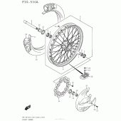 Схема вузла: Переднє колесо Suzuki RM-Z450