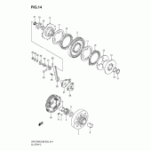 Схема вузла: Зчеплення для Suzuki DR-Z70