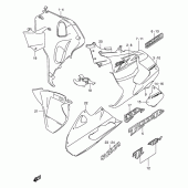 Схема узла: Нижний обтекатель (Model w) для Suzuki TL1000
