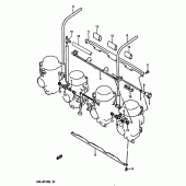 Схема вузла: З'єднувачі карбюратора для Suzuki GSX-R1100