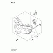 Схема вузла: Фара (See note) для Suzuki SV650