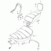 Схема вузла: Сидіння (Model s) для Suzuki VS800 Intruder 800