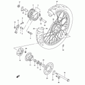 Схема вузла: Заднє колесо Suzuki GZ125 Marauder