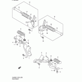Схема вузла: Підніжки (Model k1/k2/k3/k4) для Suzuki VL800 Intruder Volusia