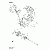 Схема вузла: Заднє колесо (Dl650auel1 e19) ​​для Suzuki DL650 V-Strom