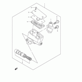 Схема вузла: Передній гальмівний циліндр (See note) для Suzuki GSF600 Bandit S