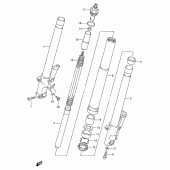 Схема вузла: Передня вилка (Model p/r) для Suzuki GSX-R1100