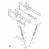 Схема узла: Распредвал & Клапан для Suzuki GSX600 Katana