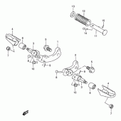 Схема узла: Подножки для Suzuki DR125